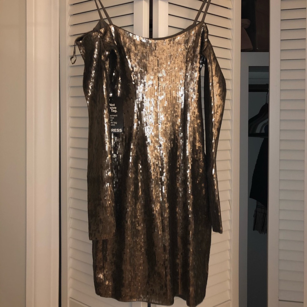 Express Cocktail Off the Shoulder Dress